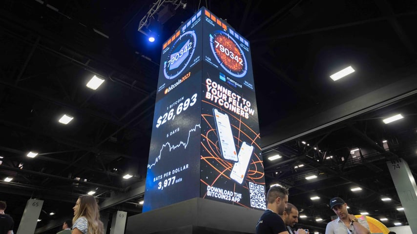 Bitcoin 2023 Block Tower LED Digital Signage