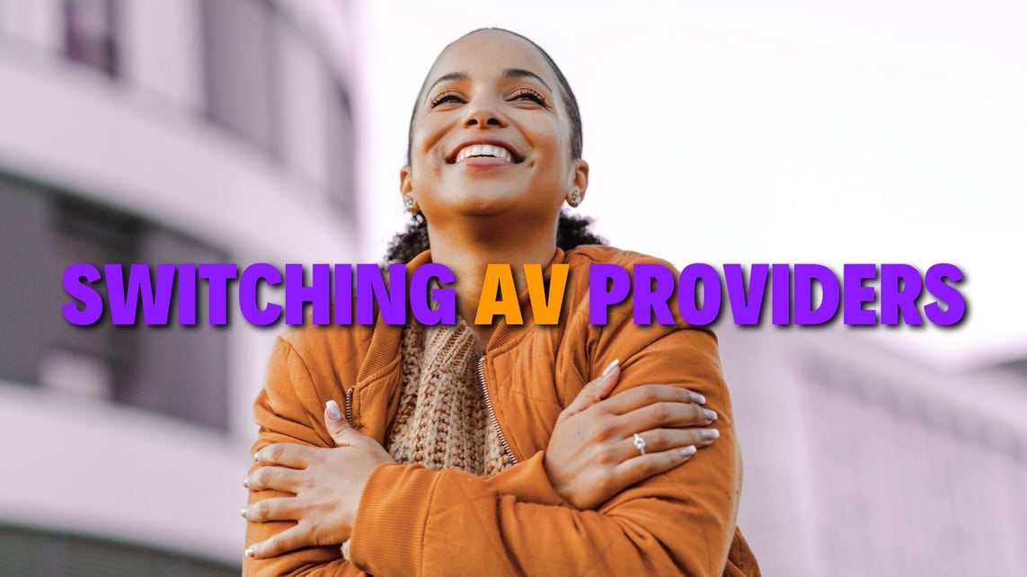 Person Excited To Switch AV Providers